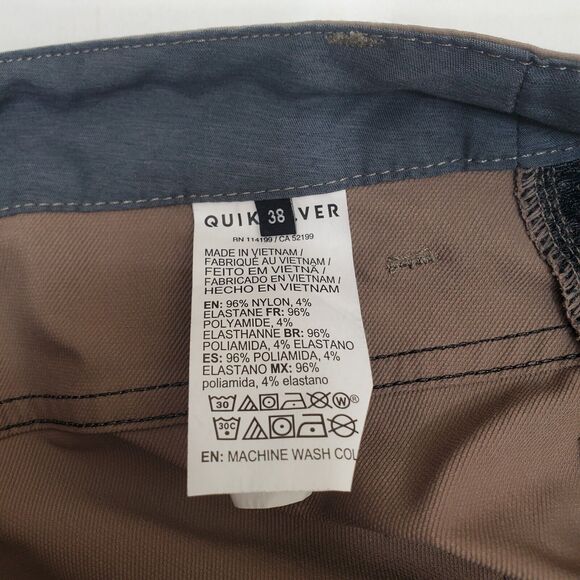 Quiksilver Dry flight Amphibian Shorts Water Repellent Men's Size 38 Brown - Picture 8 of 16